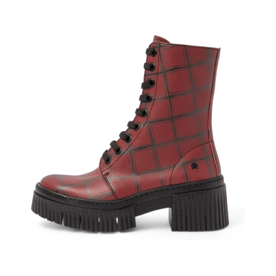 ART per donna. 11375F1X2003_ESP Stivaletto in pelle 1375F rosso (36), Basso, 3 a 5cm, Stringhe, Cerniera, Casual ART per donna. 11375F1X2003_ESP Stivaletto in pelle 1375F rosso (36), Basso, 3 a 5cm, Stringhe, Cerniera, Casual