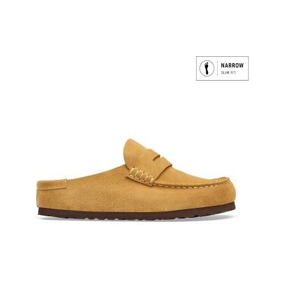 Birkenstock per donna. 1033127 Mocassini in Pelle Naples Wrapped (Vestibilità Stretta) senape (37), Basso, Camoscio, Nessuno, Casual Birkenstock per donna. 1033127 Mocassini in Pelle Naples Wrapped (Vestibilità Stretta) senape (37), Basso, Camoscio, Nessuno, Casual