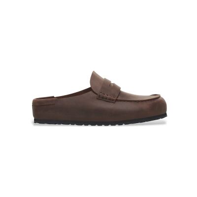 Birkenstock per uomo. 1029617 Mocassini in Pelle Naples Wrapped (Vestibilità Regular) marrone scuro (45), Basso, Nessuno, Casual Birkenstock per uomo. 1029617 Mocassini in Pelle Naples Wrapped (Vestibilità Regular) marrone scuro (45), Basso, Nessuno, Casual