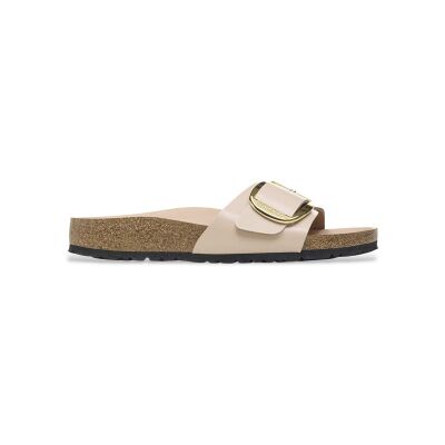 Birkenstock per donna. 1026496 Sandali in Pelle Madrid Big Buckle (Calzata Stretta) beige (40), Basso, Nessuno, Casual Birkenstock per donna. 1026496 Sandali in Pelle Madrid Big Buckle (Calzata Stretta) beige (40), Basso, Nessuno, Casual