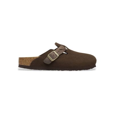 Birkenstock per donna. 1031716 Zoccoli in Pelle Boston Braided (Vestibilità Stretta) marrone scuro (40), Basso, Nessuno, Casual Birkenstock per donna. 1031716 Zoccoli in Pelle Boston Braided (Vestibilità Stretta) marrone scuro (40), Basso, Nessuno, Casual