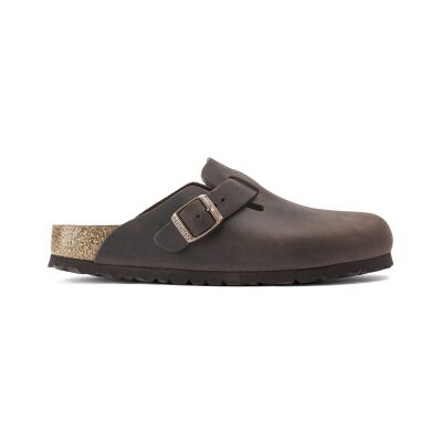 Birkenstock per donna. 159713 Zoccoli in pelle Boston Soft Footbed Waxy (Vestibilità Stretta) marrone (40), Basso, Nessuno, Casual Birkenstock per donna. 159713 Zoccoli in pelle Boston Soft Footbed Waxy (Vestibilità Stretta) marrone (40), Basso, Nessuno, Casual