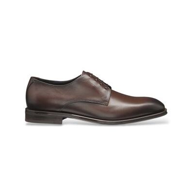 Boss per uomo. 50536535 Scarpe in pelle Derrek Derb marrone scuro (45), Basso, Stringhe, Casual, Classico Boss per uomo. 50536535 Scarpe in pelle Derrek Derb marrone scuro (45), Basso, Stringhe, Casual, Classico