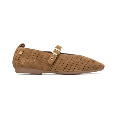 Carmela per donna. 16314201-CAMEL Ballerine in pelle marrone 163142 (36), Basso, Fibbia, Casual Carmela per donna. 16314201-CAMEL Ballerine in pelle marrone 163142 (36), Basso, Fibbia, Casual