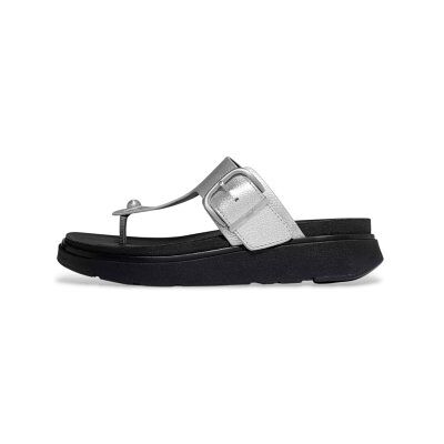 Fitflop per donna. A2S-011 Sandali Gen-FF con fibbia in pelle argentata (39), Argento, 1 a 3 cm, Nessuno, Casual Fitflop per donna. A2S-011 Sandali Gen-FF con fibbia in pelle argentata (39), Argento, 1 a 3 cm, Nessuno, Casual