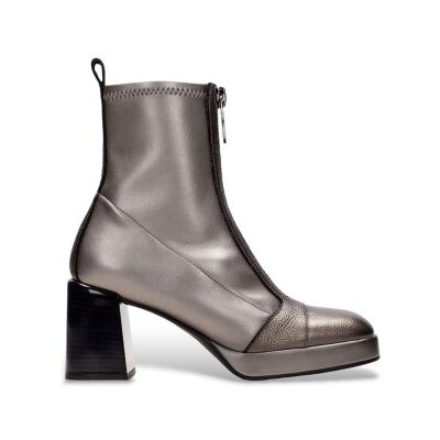 Hispanitas per donna. HI243658 Stivaletti in pelle color argento (42), 8 a 10cm, Cerniera, Casual Hispanitas per donna. HI243658 Stivaletti in pelle color argento (42), 8 a 10cm, Cerniera, Casual