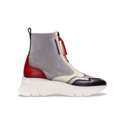Hispanitas per donna. CHI243628 Stivaletti sportivi in pelle grigia e multicolor (40), 3 a 5cm, Cerniera, Casual, Grigio Hispanitas per donna. CHI243628 Stivaletti sportivi in pelle grigia e multicolor (40), 3 a 5cm, Cerniera, Casual, Grigio