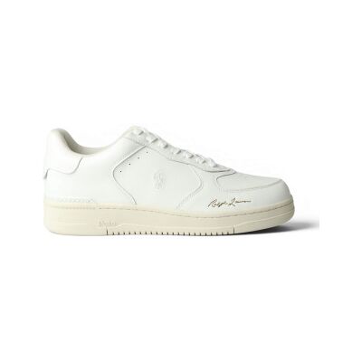 Polo Ralph Lauren per uomo. 809P13086001 Sneakers in Pelle Masters Low bianco (42), Basso, Stringhe, Casual Polo Ralph Lauren per uomo. 809P13086001 Sneakers in Pelle Masters Low bianco (42), Basso, Stringhe, Casual