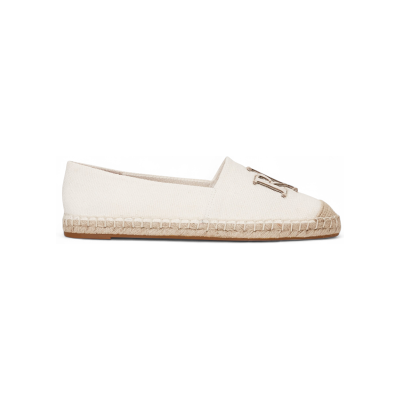 Lauren Ralph Lauren per donna. 802920405006 Espadrillas Cameryn III in pelle bianca e tela (37), Bianco, Tessuto, Basso, Nessuno, Casual Lauren Ralph Lauren per donna. 802920405006 Espadrillas Cameryn III in pelle bianca e tela (37), Bianco, Tessuto, Basso, Nessuno, Casual