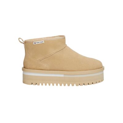Tommy Jeans per donna. EN0EN02599 Stivaletti in calda pelle foderata beige (36), 3 a 5cm, Nessuno, Casual Tommy Jeans per donna. EN0EN02599 Stivaletti in calda pelle foderata beige (36), 3 a 5cm, Nessuno, Casual