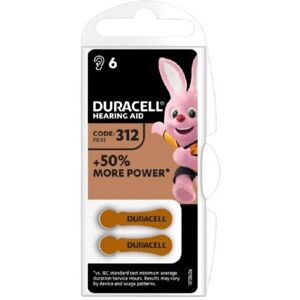 (1 Confezione) Duracell ActiveAir Batterie 6pz Acustiche Medical DA312