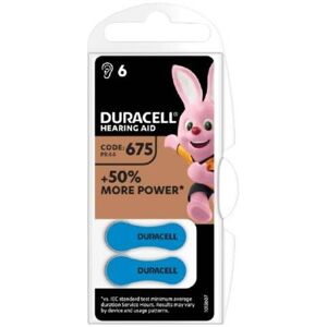 (1 Confezione) Duracell ActiveAir Batterie 6pz Acustiche Medical DA675