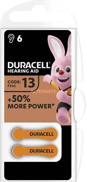 (1 confezione) duracell activeair batterie 6pz acustiche medical da13