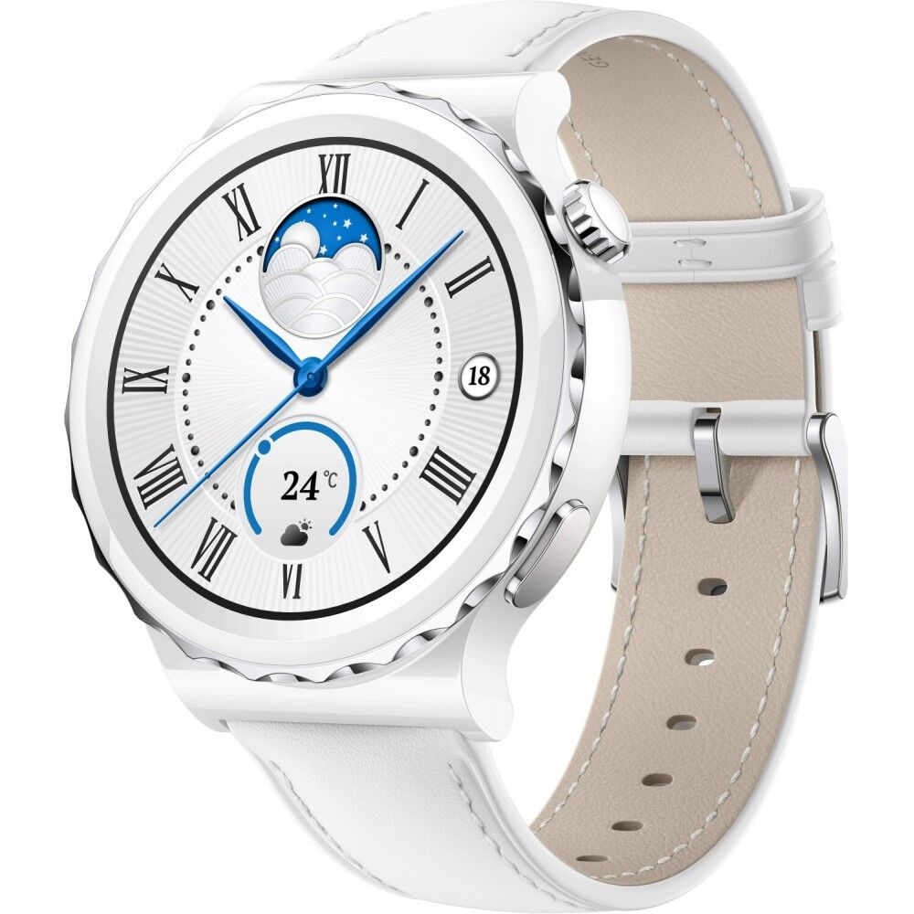 Huawei Watch Huawei Watch GT 3 Pro 43mm Leather Strap - White EU