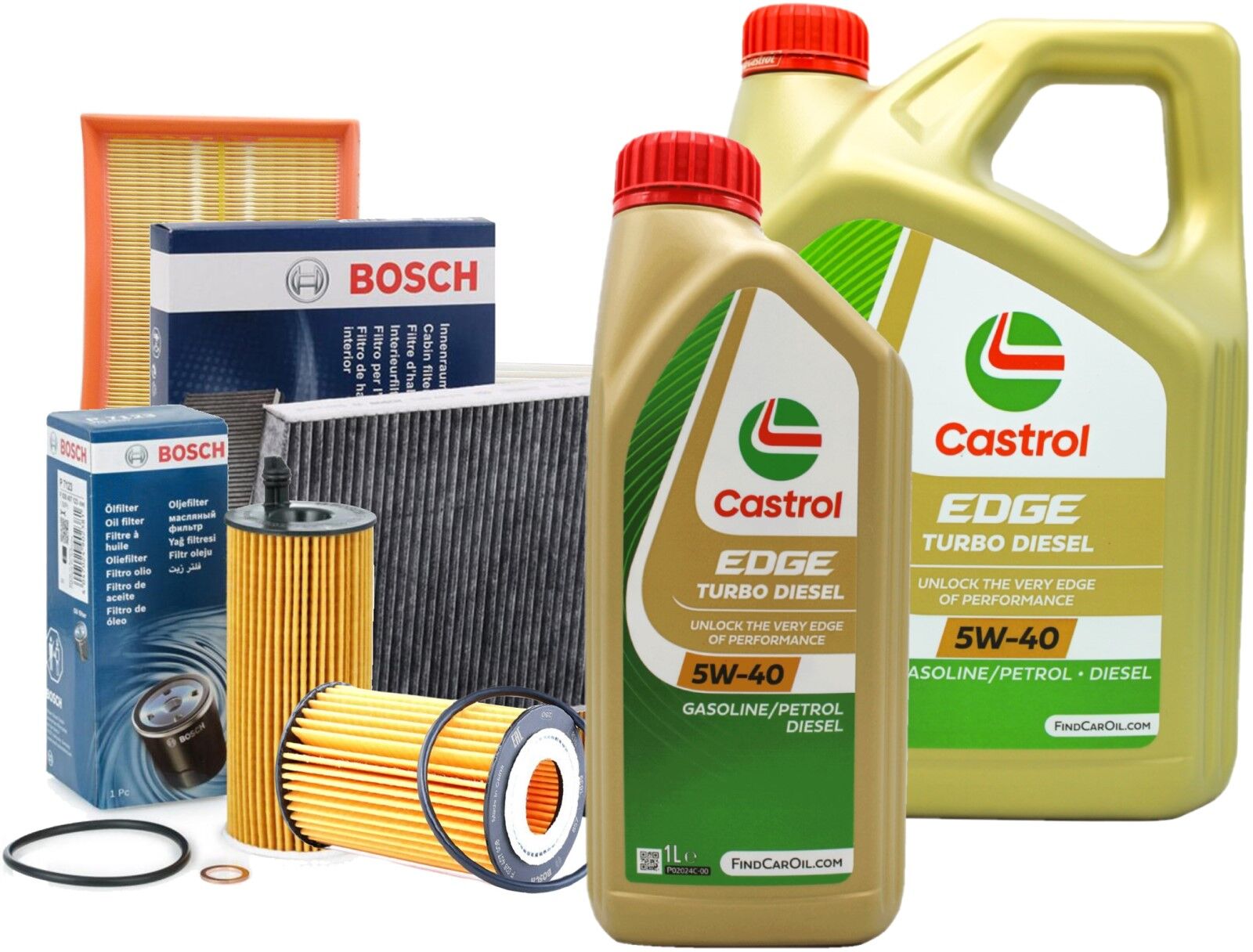 Bosch Kit Tagliando + Olio Motore Boscktb060+Cast5W40