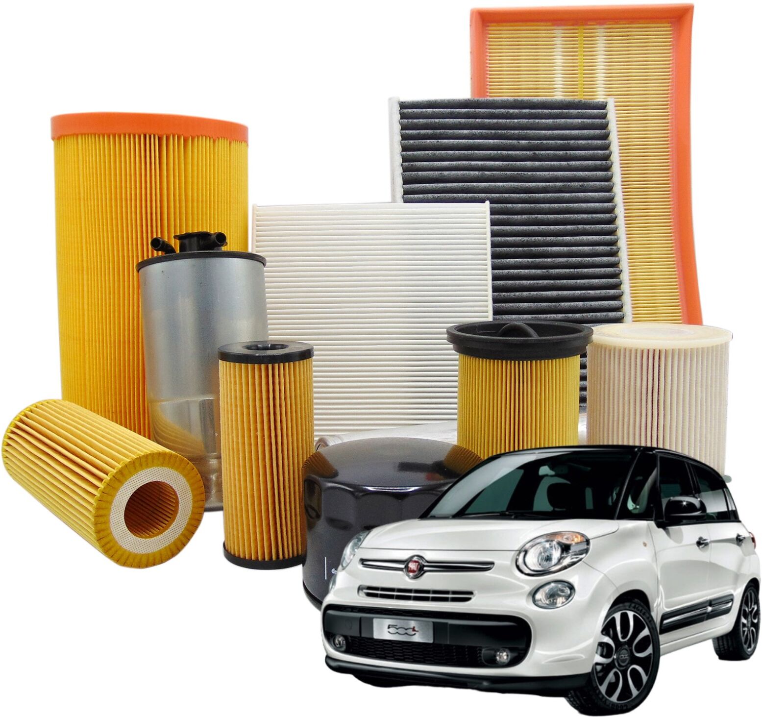 Misti Kit Tagliando Auto Fiat 500 L Filtro Aria Olio Carburante Abitacolo