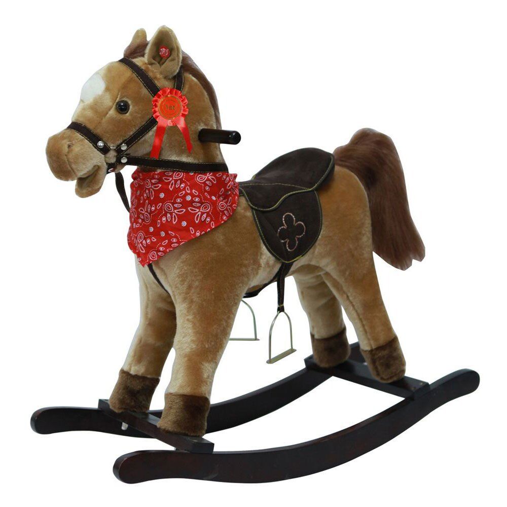 Sport One Rodeo Wooden Rocking Horse Marrone