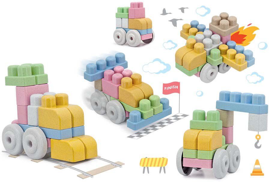 Giros Eco Blocks Vehicle 30 Pieces Trasparente