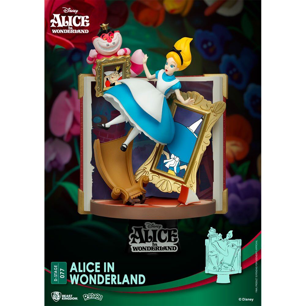 Disney Alice In Wonderland Alice Story Book Closed Box Figure Oro