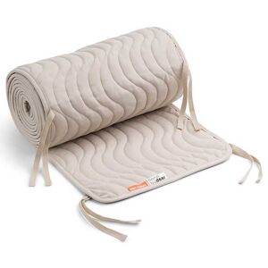 Done By Deer Quilted Bed Bumper W/strings Waves Beige