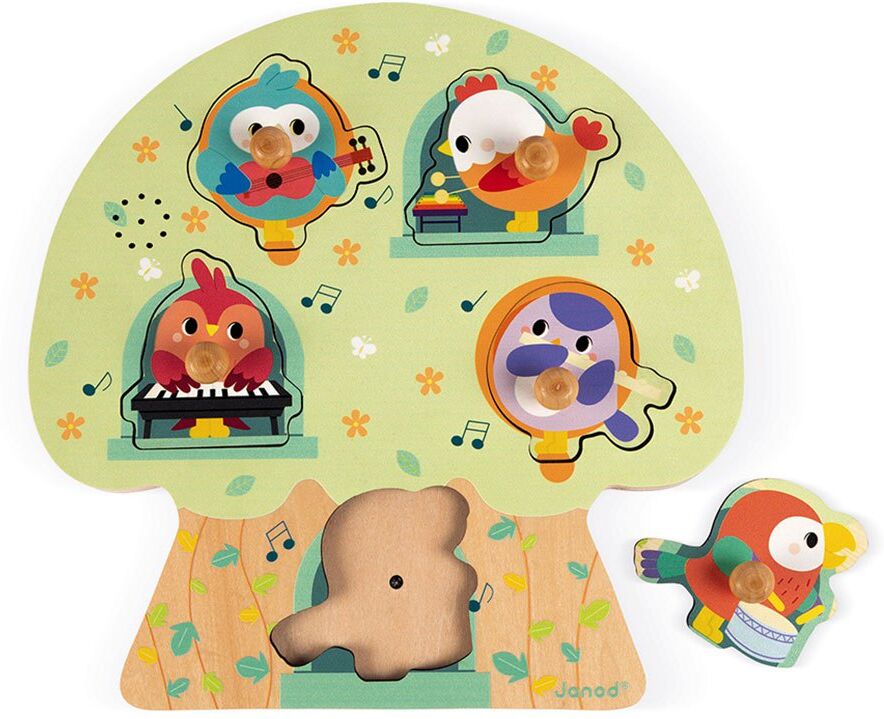 Janod Musical Puzzle Birdy Party Multicolor 5