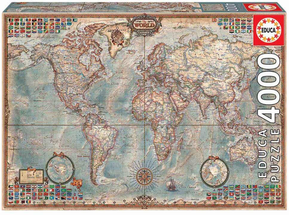 Educa Borras 000 Pieces The World Political Map Puzzle Multicolor 9-12 Years