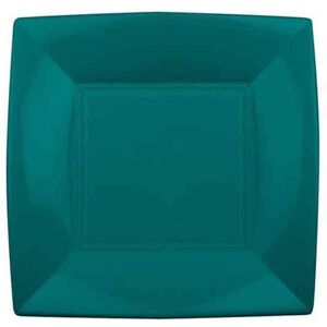 Goldplast 25 Piatti Quadrati Piccoli Lavabili Per Microonde Verde 18x18 Cm