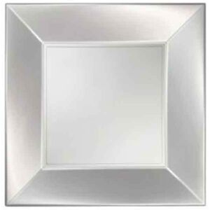 Goldplast 25 Piatti Quadrati Piccoli Lavabili Per Microonde Bianco Perla 18x18 Cm