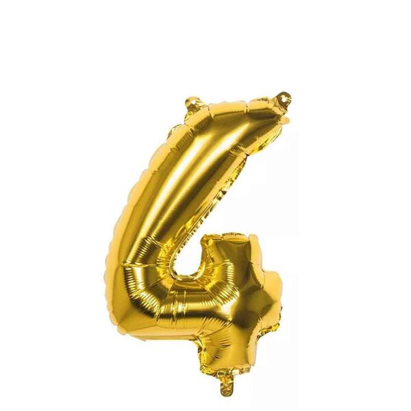 graziano palloncino mylar numero 4 oro medio 14'' 35 cm