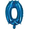 Graziano Palloncino Mylar Numero 0 Blu Medio 14'' 35 Cm