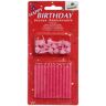 Florida 12 Candeline Compleanno Glitterate Rosa 7 Cm Con Supporti