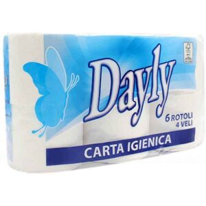 6 Rotoli Carta Igienica Dayly Morbida A 4 Veli