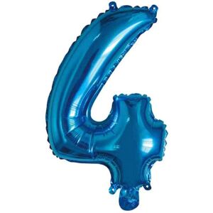 Graziano Palloncino Mylar Numero 4 Blu Medio 14'' 35 Cm