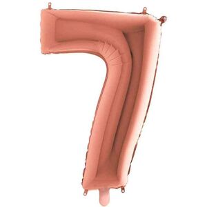 Graziano Palloncino Mylar Numero 7 Rosa Gold Medio 14'' 35 Cm