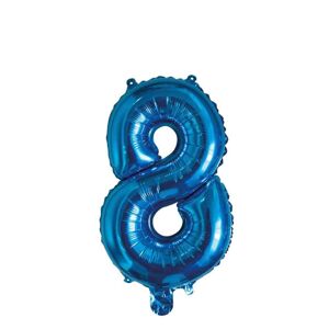 Graziano Palloncino Mylar Numero 8 Blu Medio 14'' 35 Cm