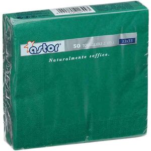 50 Tovaglioli Di Carta Ovatta Colorati 2 Veli 33x33 Cm Astor Verde