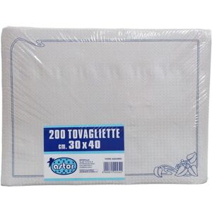 Astor 200 Tovagliette Americane Di Carta Usa E Getta 30x40cm Fiore Azzurro