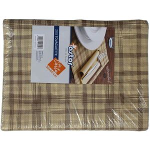 Astor 200 Tovagliette Americane Da Tavola Usa E Getta 30x40cm Scozzese Marrone