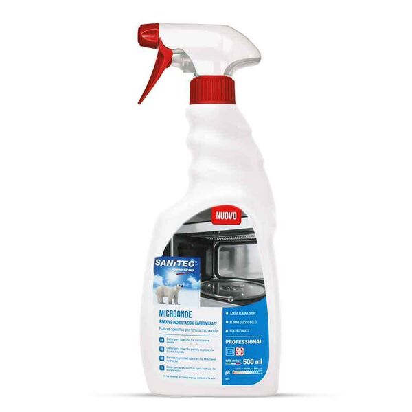 sanitec microonde spray sgrassante per microonde elimina odori sanitec 500 ml