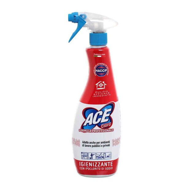 ace spray professionale detergente igienizzante con cloro attivo 750 ml h.a.c.c.p.