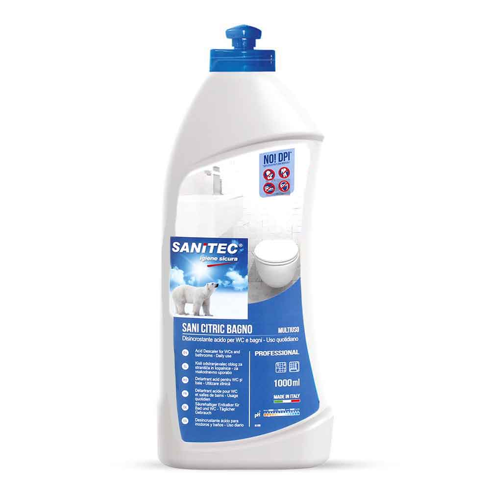 sani citric bagno detergente disincrostante per wc e bagni sanitec 1 l