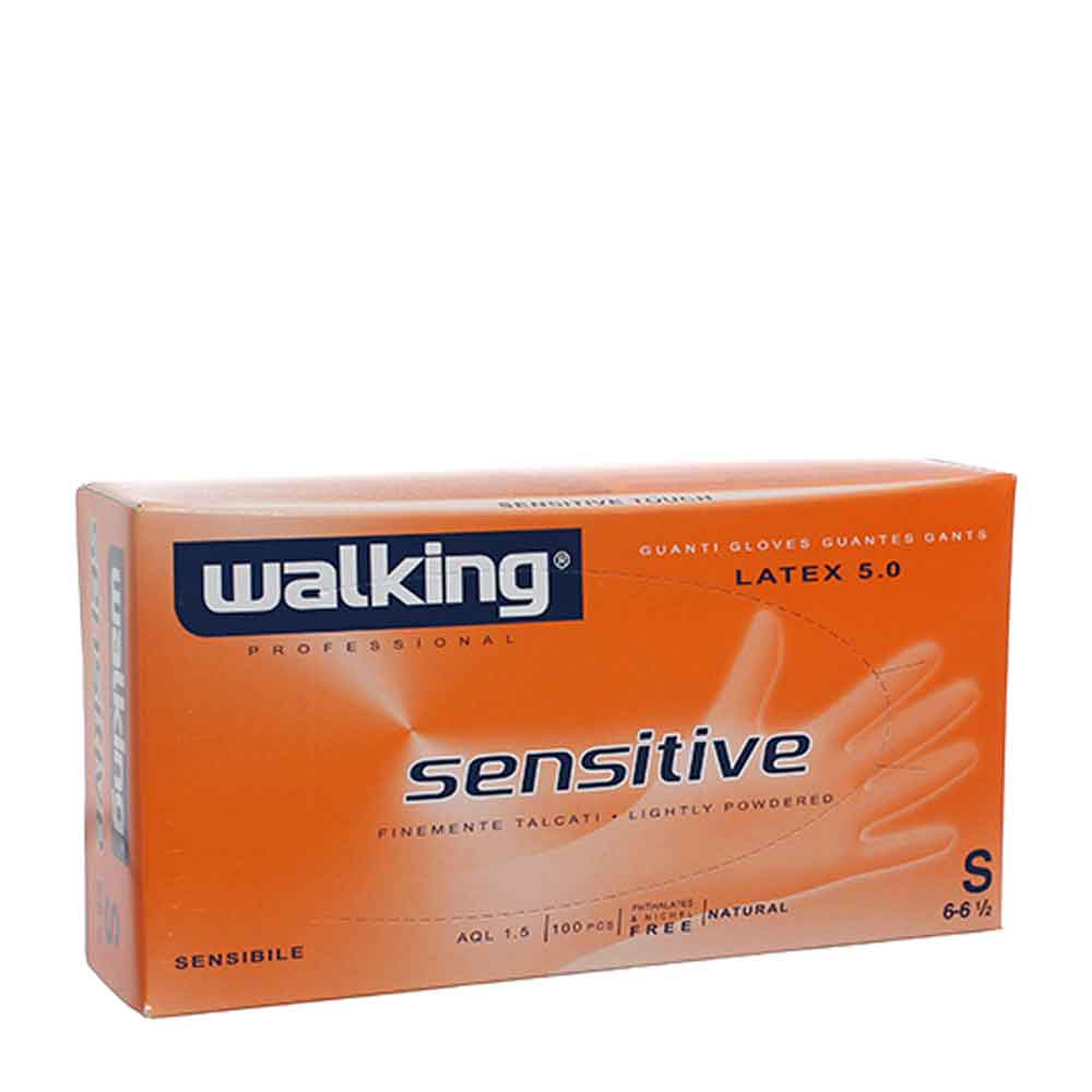 100 Guanti Monouso In Lattice Walking Sensitive Taglia S 6-6,5