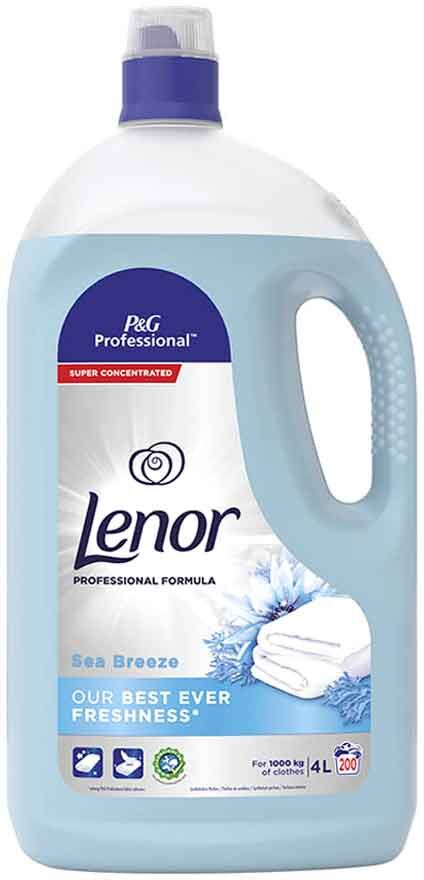 Lenor Brezza Marina Ammorbidente Professionale Profumato Per Lavatrice 4 L