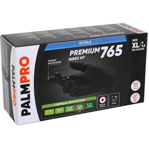 100 Guanti In Nitrile Nero Icoguanti Palmpro Palmpro Premium 765 Taglia Xl 9-9,5