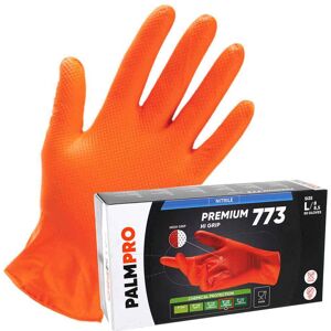 50 Guanti In Nitrile Arancione Icoguanti Palmpro Premium 773 Hi-Grip