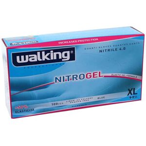 100 Guanti Monouso In Nitrile Walking Nitrogel Taglia Xl 9-9,5