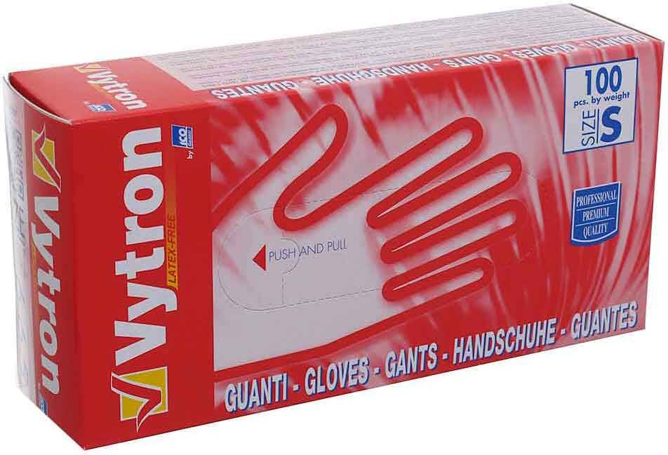 100 Guanti In Vinile Icoguanti Vytron Latex Free Trasparenti S 6-6,5