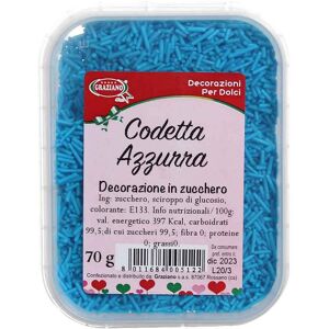 Graziano Codette Di Zucchero Azzurre Per Decorazioni 70 G