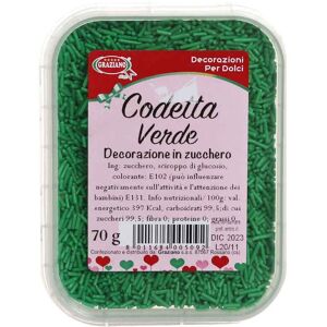 Graziano Codette Di Zucchero Verdi Per Decorazioni 70 G