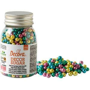 Perle Di Zucchero Verde Oro Rosa E Azzurro Per Decorazione 100 G Decora